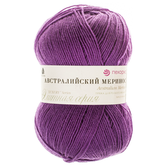 Пряжа Пехорка Австралийский меринос, 95 % верблюжья шерсть, 5 % акрил, 100 г, 400 м, 5 шт., 567 темная фиалка