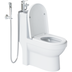 Унитаз-моноблок Laguraty 8074A (с сиденьем и смесителем)