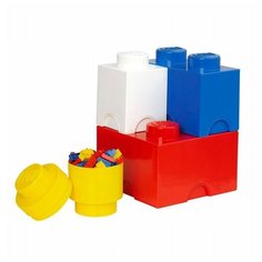 Система хранения мультипак LEGO 4 ящика красный, синий, белый, желтый