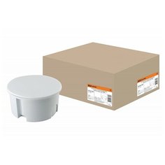 Распаячная коробка СП D80х40мм, крышка, серая, IP20, TDM, цена за 1 шт