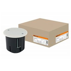 Установочная коробка СП D73х73мм, углубленная, крышка, метал. лапки, IP20, TDM, цена за 1 шт