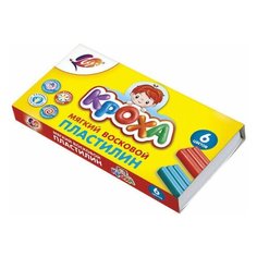 Пластилин мягкий ЛУЧ "Кроха", 6 цветов, 90 г, со стеком, картонная упаковка, 12С 863-08