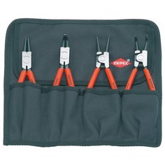 Набор щипцов для внутренних и внешних стопорных колец, чехол-скрутка из полиэстера, 4 пр., щипцы KN-4411J2, KN-4421J21, KN-4611A2, KN-4621A21 Knipex