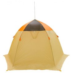 Палатка Митек Омуль 3 бежевый/хаки/оранжевый