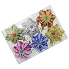 Набор елочных украшений "звезда" 6шт. 6см колор Rettal