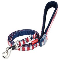 Поводок Japan Premium Pet "Английский стиляга" с функцией Антисрыв. Размер SS. Цвет NAVY с красным. Вес: до 6 кг. Длина: 110 см. Ширина стропы: 10 мм.