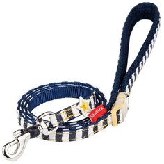 Поводок Japan Premium Pet "Английский стиляга" с функцией Антисрыв. Размер SS. Цвет NAVY с синим