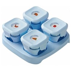 Детский контейнер для еды Xiaomi Kalar Food Box Blue (4шт)