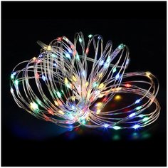 Гирлянда Sh Lights Нить LDM100M, 1000 см, 100 ламп, разноцветные диоды/прозрачный провод