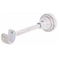 Кронштейн для карнизов OLEXDECO «Открытый I» для трубы диаметром 19 мм, 1 шт. Белое золото ампир