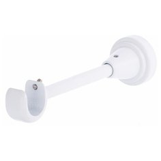 Кронштейн для карнизов OLEXDECO «Открытый I» для трубы диаметром 19 мм, 1 шт. Белый глянец