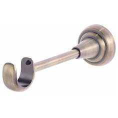 Кронштейн для карнизов OLEXDECO «Открытый I» для трубы диаметром 25 мм, 1 шт. Антик