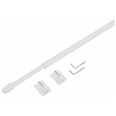 Мини-карниз OLEXDECO «кафе» Белый глянец 40-65 см