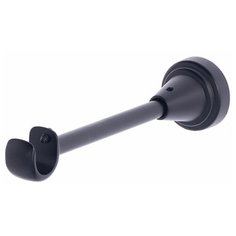 Кронштейн для карнизов OLEXDECO «Открытый I» для трубы диаметром 16 мм, 1 шт. Чёрный матовый