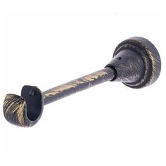 Кронштейн для карнизов OLEXDECO «Открытый I» для трубы диаметром 16 мм, 1 шт. Черное золото