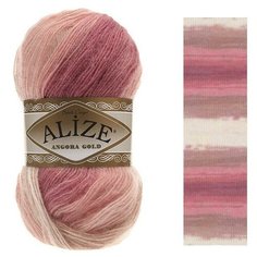 Пряжа Alize Angora gold batik (Ангора Голд Батик) 5652 20% шерсть, 80% акрил 100г 550м 5 шт