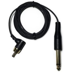 Клип-корд силиконовый RCA (правоугольный) для тату-машинки 1,8м черный AVA
