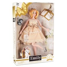 Кукла "Золото: Девушка с котёнком" (28 см, кошка, сумка) Qian JIA Toys