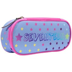 Пенал Seventeen Stars SKHB-UT7-301C вместительный с одним отделением на молнии, для девочек.