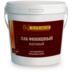 Лак Elite-Decor финишный матовый полиакриловый прозрачный 1 кг