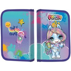 Пенал Poopsie PSIB-UT1-031PR жесткий, ламинированный, с одним отделением на молнии; с откидным клапаном внутри и креплениями для канцелярских принадлежностей, для девочек. Seventeen
