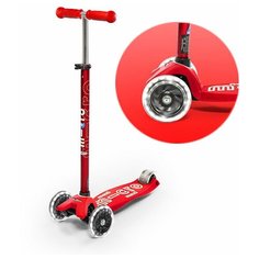 Самокат - Micro Maxi DELUXE_LED - Red (MMD068) Светящиеся колеса
