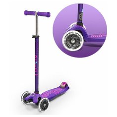 Самокат - Micro Maxi DELUXE_LED - Purple (MMD066) Светящиеся колеса