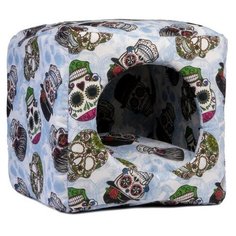 Лежанка - домик для животных ANTEPRIMA Basic "Teschi", чёрно- голубой, (32х32х32см) (Италия)