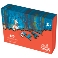 Деревянные пазлы DaVICI Зима и саночки