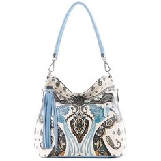 Стильная женская сумка- хобо CURANNI с принтом Колибри