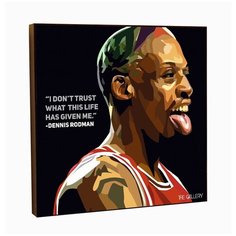 Картина постер интерьерная Деннис Родман Баскетболист NBA в стиле поп- арт / Декор квартиры, фитнеса, бара, зала THE Gallery