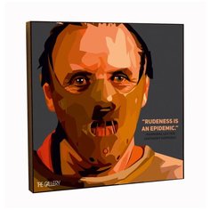 Картина постер интерьерная Ганнибал Лектер Молчание ягнят в стиле поп- арт / Декор квартиры, комнаты, детской, офиса, бара THE Gallery