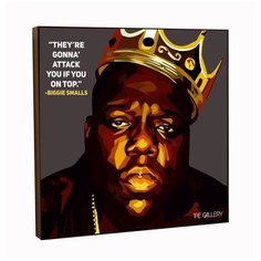 Картина постер интерьерная музыкант Бигги Смолз The Notorious B. I. G в стиле поп- арт / Декор квартиры, комнаты, детской, офиса, бара