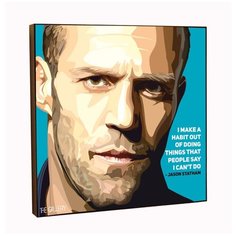 Картина постер для интерьера актер кино Джейсон Стэтхэм в стиле поп- арт / Декор квартиры, комнаты, детской, студии, бара, спальни, кабинета, офиса THE Gallery