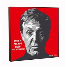 Картина постер интерьерная музыкант Пол Маккартни The Beatles в стиле поп- арт / Декор квартиры, комнаты, детской, офиса, бара