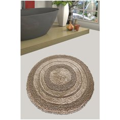Коврик для ванной круглый 100x100 см, бежевый, 8683264018916 Chilai Home