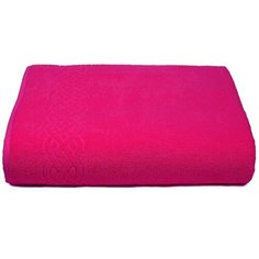 Простынь махровая Plait - 200х220 см - Цвет 31 - малиновый, ДМ- Люкс
