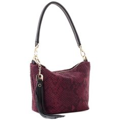 Сумка женская CURANNI на плечо с отделкой под рептилию