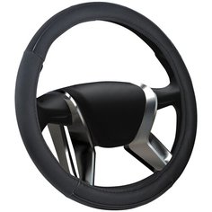 Оплетка на руль виниловая AZARD Объемный винил "M" (d=38см) /черный/