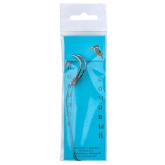 Поводок сомовый (кевлар, 2 шт) 45 см, 65 кг, крючок №5/0, арт. 092.03 Зимородок