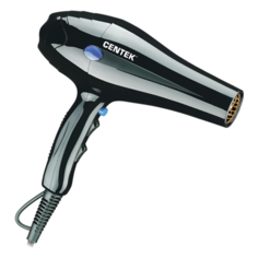 Фен Centek CT-2239 (черн.) 2200Вт, 2 скорости, 3 режима, холодный обдув, концентратор