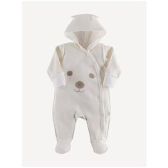 Комбинезон Наша мама, размер 62, молочный