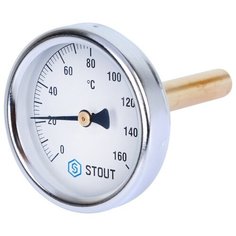 Термометр биметаллический STOUT SIM-0002-637515 RG008UHJ6TULEQ с погружной гильзой Dn 63 мм,гильза 75 мм