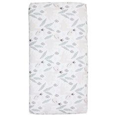 Forest kids Простынь на резинке Cute Dino бежевый/серый
