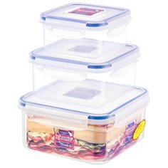 Xeonic Набор контейнеров, 3 шт., прозрачный/синий