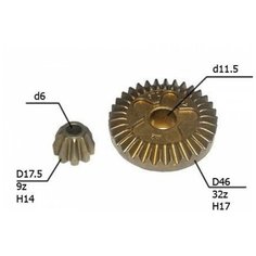 Коническая шестерня для УШМ GWS 660/GWS 850 CE/ Bosch 2609110150 (2 609 110 150)