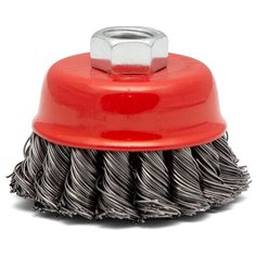 Щетка для УШМ "чашка" 75 ММ М14, крученая провол. 0,5 ММ "кедр" 149-0075