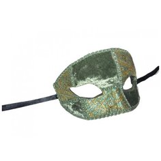 Велюровая зеленая маска с золотыми вставками (13589) Giacometti
