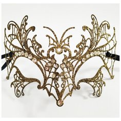Маска с золотыми блестками Colombina Ragnatela (4663) Giacometti