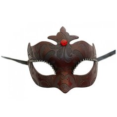 Венецианская маска, бордовая с узором (13617) Giacometti